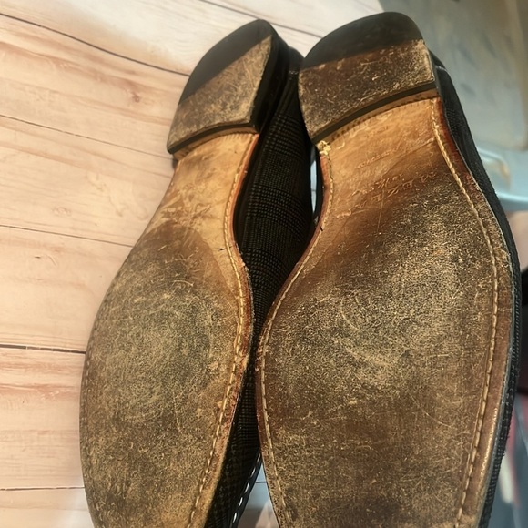 Mezlan "Salinas" 7053 Black Suede Sz 10 Burnished Calfskin Horsebit Loafer - Picture 11 of 12